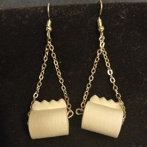 Novelty Toilet Paper Earrings